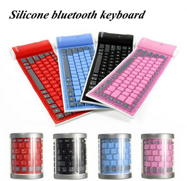 New Portable Silicone Bluetooth 3.0 Wireless Keyboard 85 Keys Flexible Foldable Ultr-thin Smart Keyboard For Iphone Samsung Ipad Pro 9.7