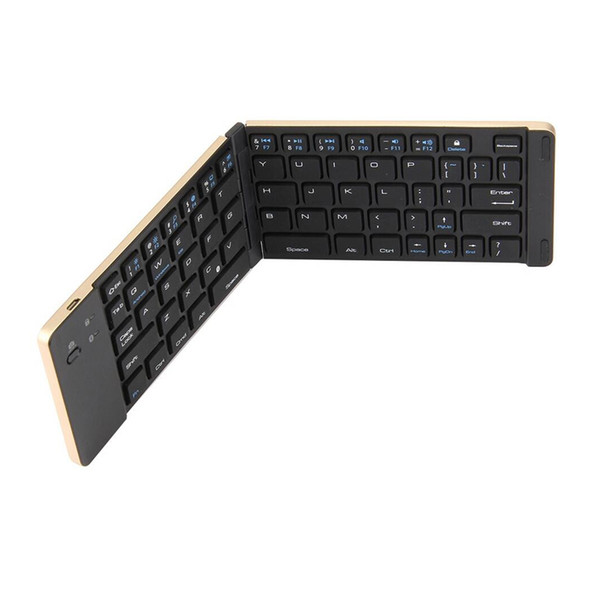 Universal Foldable Aluminum Wireless Bluetooth Keyboard for iPhone iOS/Android Smartphone/Tablet Laptop Slim Keyboard In Retail Packing