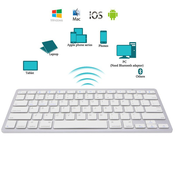 Universal Wireless Bluetooth Keyboard 3.0 for iPad Samsung Phones and Windows Tablets in Retail Packing
