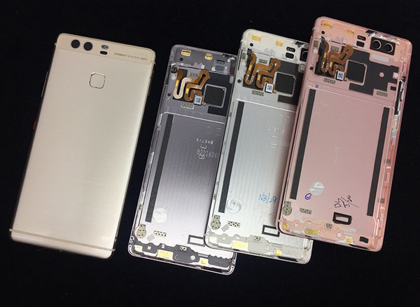 Wholesale-Original Aluminum Back Housing Cover For Huawei Ascend P9 Real Back Cover Battery Door Housing +Fingerprint Identification +logo