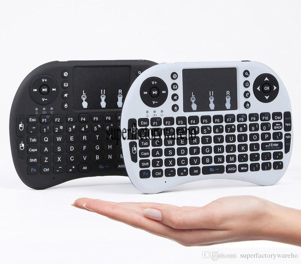 I8 Mini Wireless Keyboard 2.4ghz English Arabic Russian Hebrew Qwerty Keyboard With Touchpad For Android Tv Box Laptop