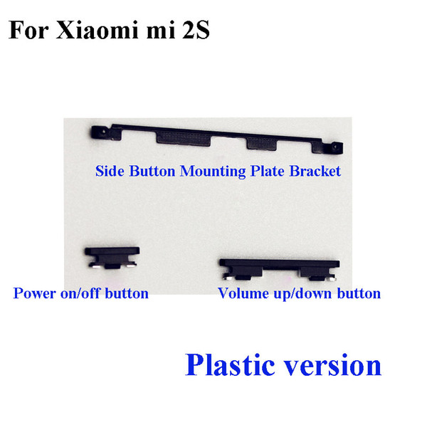 Black Plastic Side Button For Xiaomi Mi Mix 2s 2 S Switch Power On Off Button + Volume Ceramica Mi Mix2s Buttons Set Clip