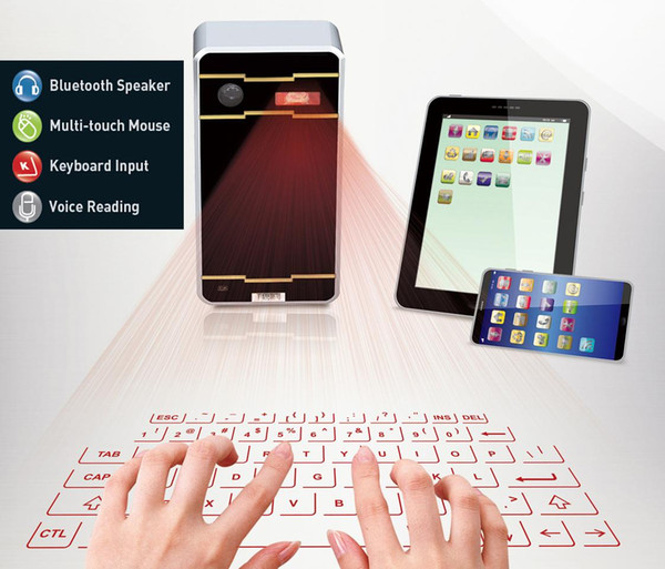 Mini Wireless Laser Projection Keyboard Portable Virtual Bluetooth Laser Keyboard with Mouse Function for Android iPhone Tablet Laptop