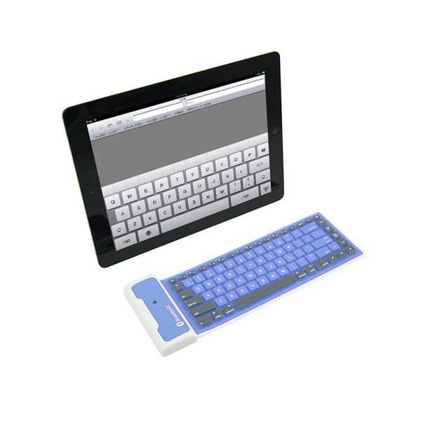 Bluetooth Wireless Soft Silicone Keyboard Foldable Waterproof Universal Portable for Laptop Tablet Pc Ipad Iphone Samsung Smart Mobile Phone
