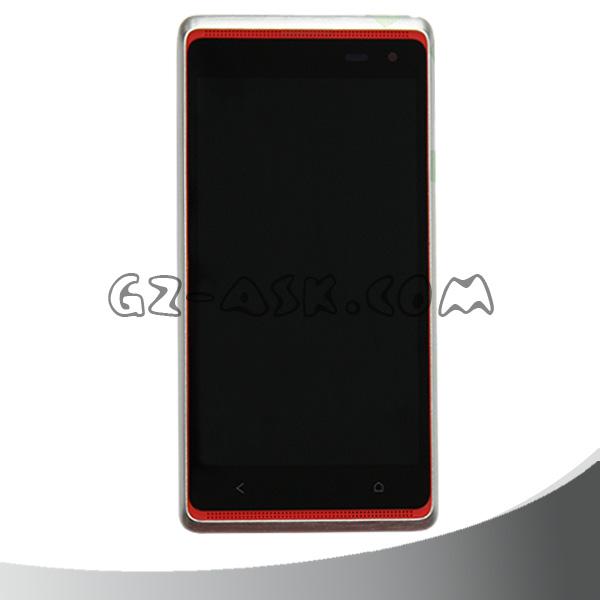 Wholesale-10pcs/lot from china for htc desire 600 lcd screen touch with silver frame free shipping by DHL
