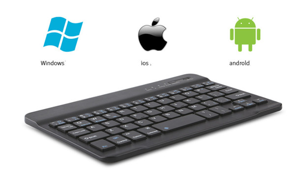 Bluetooth Keyboard, Cellphone Multi-Device Universal Wireless Bluetooth Keyboard Rechargeable with Stand for Tablet Smartphone PC Black