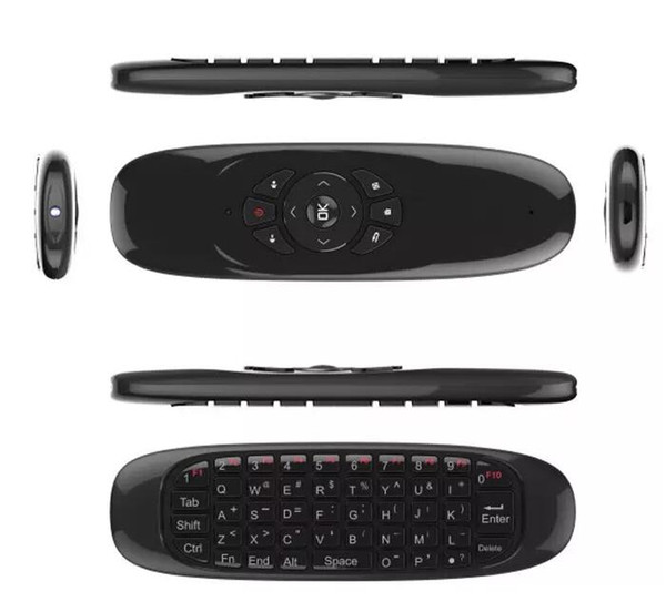 .4GHz C120 Fly Air Mouse Remote Control Mini Wireless QWERTY Keyboard Game Controller For Android TV Box Set Top Box Mini PC 6 Gyroscope