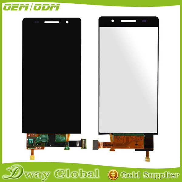 Wholesale-Black/White/Pink For Huawei P6 LCD Display+Touch Screen NEW Digitizer Glass Panel Replacement For Huawei Ascend P6 4.7''