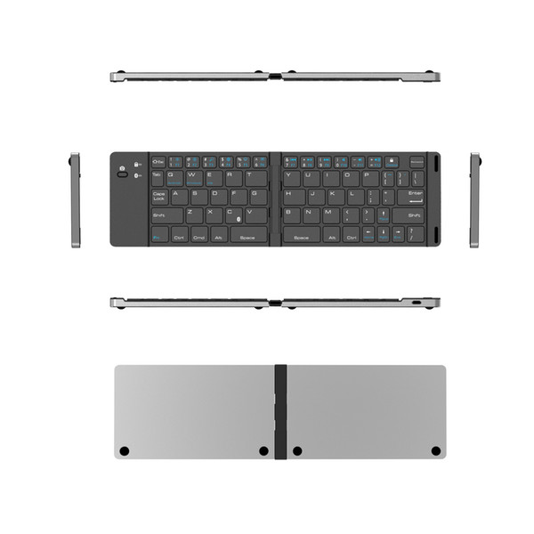 Bluetooth Folding Keyboard Wireless Portable Bluetooth Keyboard with Stand Holder Ultra Slim Pocket Size Foldable Keyboard for iOS/Android