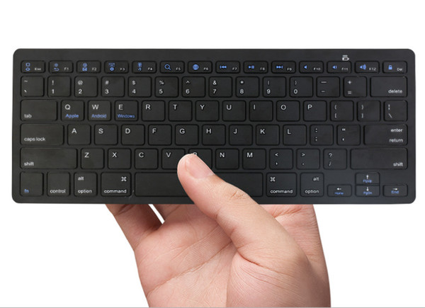 2.4G Wireless Keyboard Ultra Slim Foldable Bluetooth Keyboard Rechargeable Pocket Sized Keyboard For cellphone Ios windowsBlack