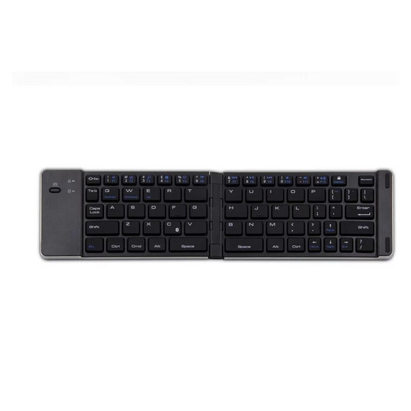 Ultra Thin Foldable Aluminum Wireless Bluetooth Keyboard for iPhone iOS/Android Smartphone/Tablet Laptop Universal Slim Keyboard