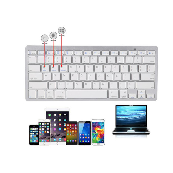 Portable Ultra Slim Bluetooth Keyboard for iPad Pro Android/Windows Bluetooth Enabled Devices Black White Color