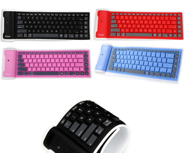New 109Keys Silicone Waterproof Flexible Foldable Bluetooth Keyboard for Macbook PC IOS iPad Android Computer Accessories
