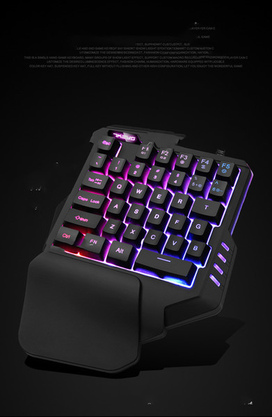 Direct sales G30 mechanical hand feeling single hand keyboard wired mobile game stimulate the battlefield left hand swim to eat chicken arti