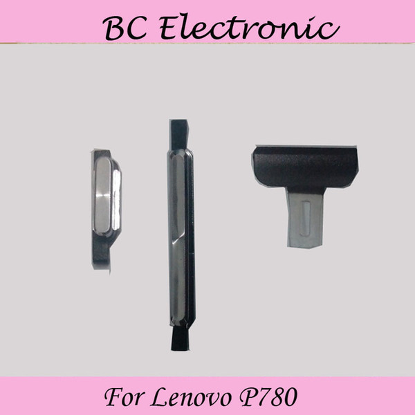 Wholesale-Outside Outer volume button key + Power on/ off button key + charging port for Lenovo P780 phone Black or White
