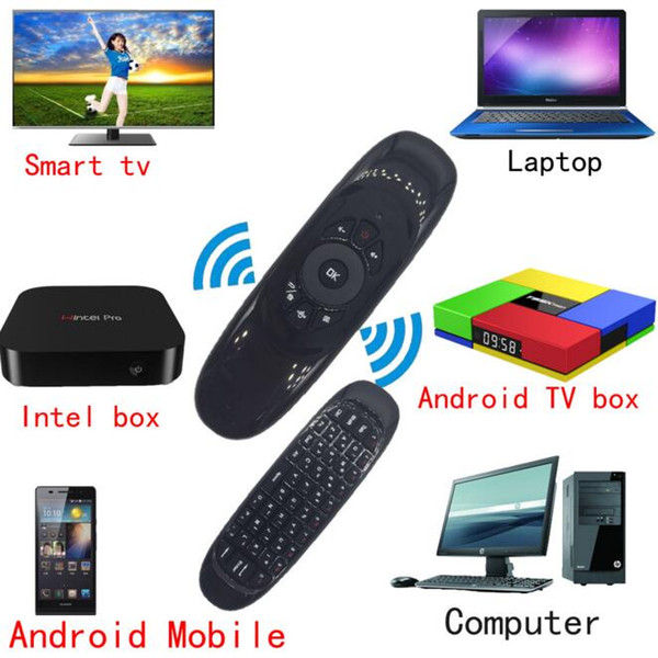 C120 T10 Mini 2.4G Wireless Keyboard With Microphone Voice Air Fly Mouse Fashion Remote Sensing Gaming Mouse Keyboard For Android TV BOX