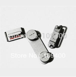 Wholesale-3X For iPhone 5s Combo Side Buttons Volume Key + Power Button+ Mute Silent Button 3pcs/Set (White Black Gold)