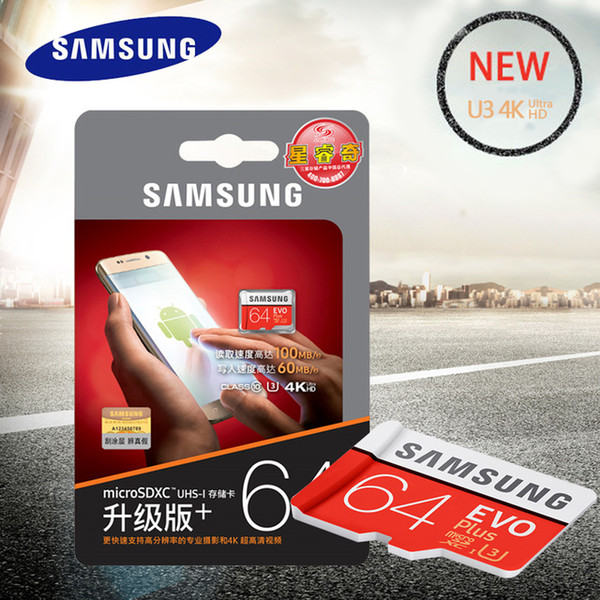 Genuine SAMSUNG Memory Card MicroSDXC 64gb Class10 SDXC UHS-I TF Cards Trans Microsd Cartao de Memoria Tarjeta EVO Plus Card For Dash Camera