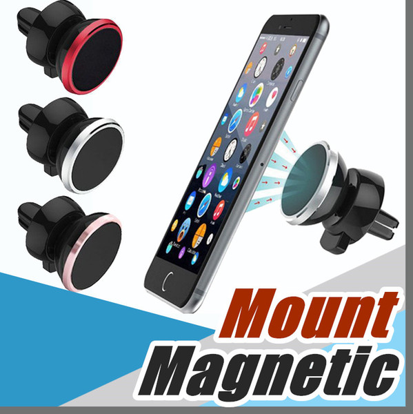 2017 DHL Air outlet mobile phone rack Mobile phone holder Magnet bracket 360 degrees magnetic phone holder Car navigation frame