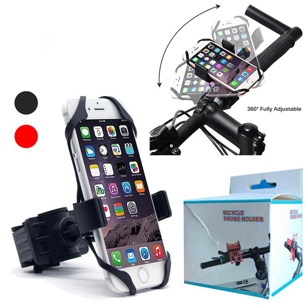 Universal Bike Bicycle Motorcycle With Silicone Support Band Handlebar Mount Holder Phone Holder For Iphone XS MAX Samsung A8 A9