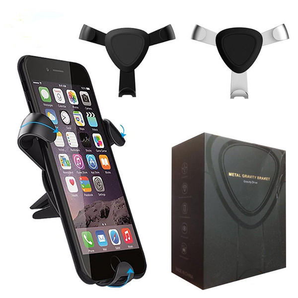 Car Mount Phone Holder Air Vent Mount Stand Gravity 360 Degree Rotation Mobile Phone Holder for iPhone XS MAX Plus Samsung A8 A9