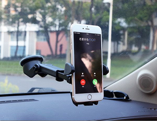 Car Phone Holder Gps Accessories Suction Cup Soporte Celular Para Auto Dashboard Windshield Mobile Cell Retractable Mount Stand