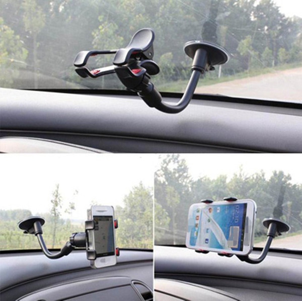 360 Degree Universal Car Phone Holder Windshield Mount Bracket Mobile Phones Holder for Apple iPhone Plus Galaxy Note2/3/S4/S5