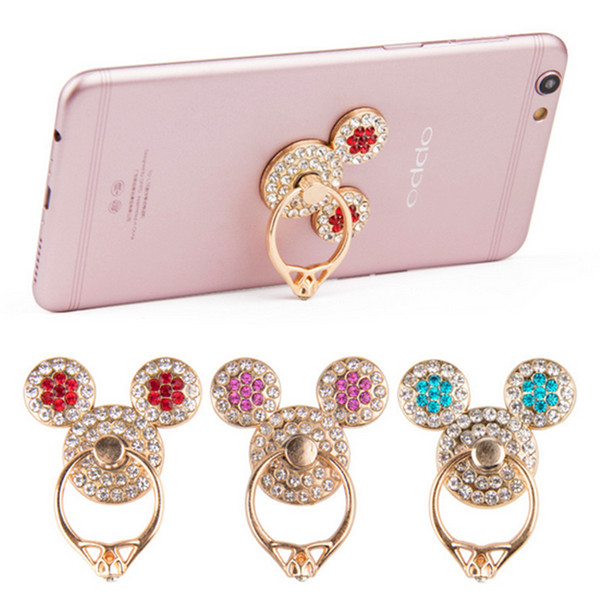 Ring Phone Holder Unique Micky Cell Phone Holder Fashion for iphone 8 7 6 6s Samsung S8 cellphone stand with retail package