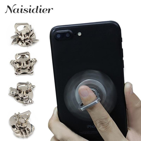 Fidget Spinner Hot Fashion Mobile Phone Accessor Phone Holder Spinner Handspinner Aluminium Alloy Metal with dhl Free Shipping