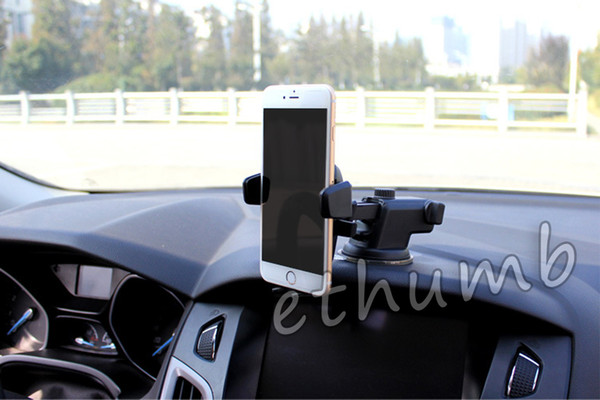 2017 car adhesive disc automatic lock phone holder, general for any mobile phone,Apply to the instrument desk, windshield, desktop Free ship