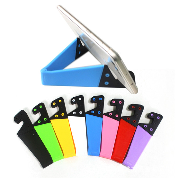 Universal Foldable Mobile Cell Phone Stand Holder for Smartphone & Tablet PC Multicolor Colorful V Shaped