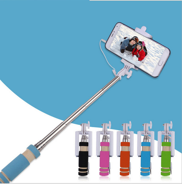 Mobile phone mini-line control smart portable remote control self-timer pole portable telescopic camera artifact wholesale