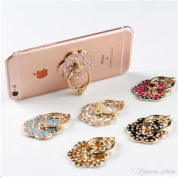 Phone ring ring metal band diamond ring buckle back stickers lazy mobile phone frame cartoon stent