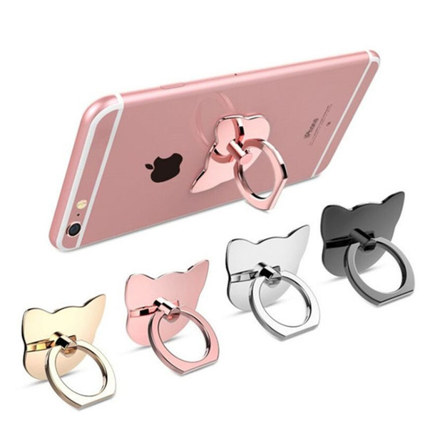 360 Degree Cat Ear Finger Ring Mobile Phone Holder Smartphone Stand Mount Support for IPhone IPad Xiaomi Smart Phone