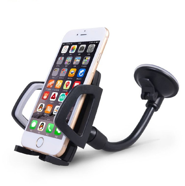 Hot Long Arm Windshield mobile Cellphone Car Mount Bracket Holder for your mobile phone Stand for iPhone GPS MP4