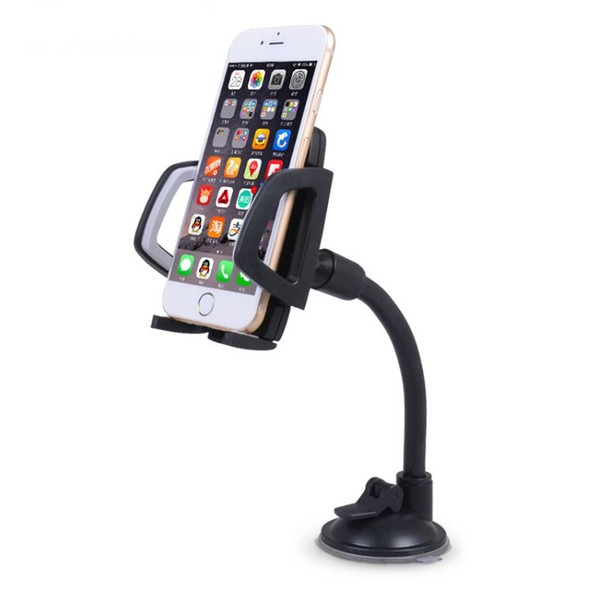 Top Quality Long Arm Windshield mobile Cellphone Car Mount Bracket Holder for your mobile phone Stand for iPhone GPS MP4