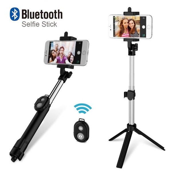 Phone Tripod Selfie Stick Bluetooth Foldable Selfiestick For iPhone Android For Samsung Xiaomi Huawei Remote Handheld