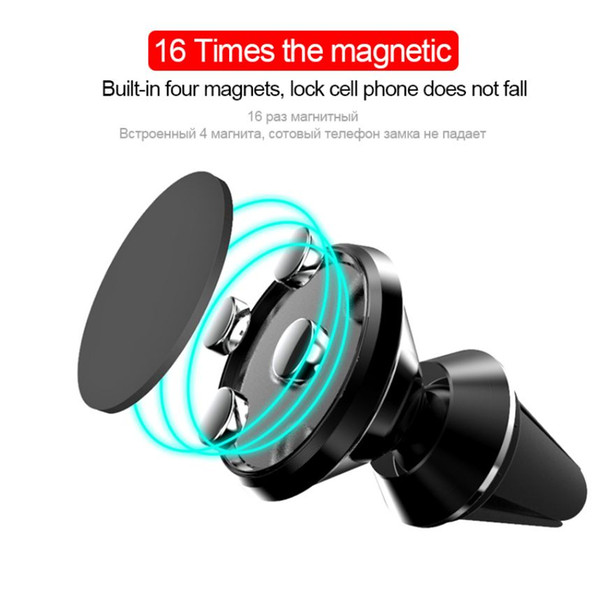 Hot Magnetic Universal Phone Holder for iPhone 8 7 6 X Air Vent Mount Car Holders 360 Degree Support Mobile Phone Car Stand