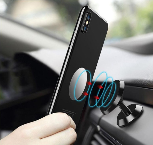 360 Degree Universal Magnetic Air Vent Mount Car Holder 3 colors Aluminium Alloy Phone Stand For Iphone X 8 7 Samsung