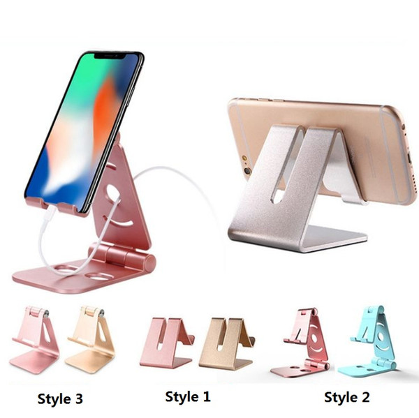 Universal Aluminum Metal Phone Stand Holder For iPhone 6 6s 7 8 X Tablet Desk Phone Holder Stands For iPad Smartphone Support