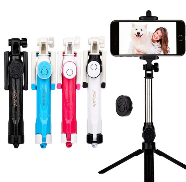 Foldable Monopod Phone Selfie Stick Bluetooth Shutter Remote Tripod 3 in 1 Self-portrait Wireless Handheld Selfie Stick