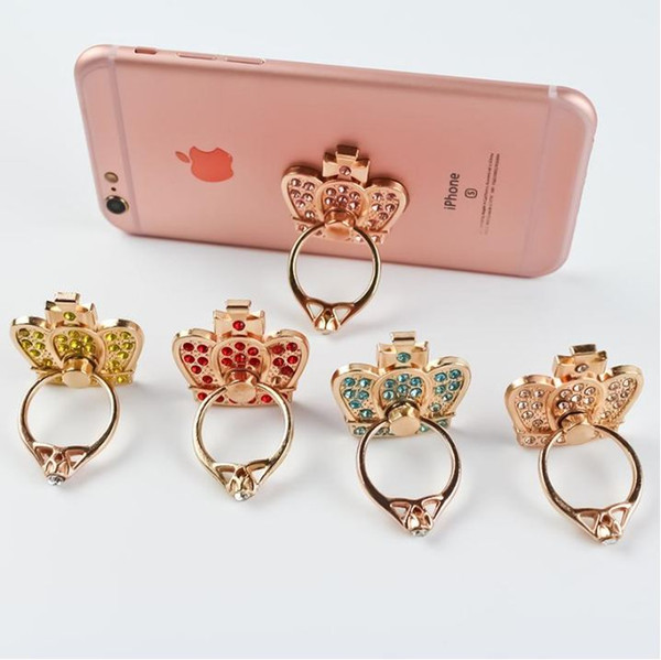 High Quality 360 Degree Mobile Phone Stand Holder Finger Ring Mobile Smartphone Phone Holder Stand Diamond For iPhone Huawei All Phone