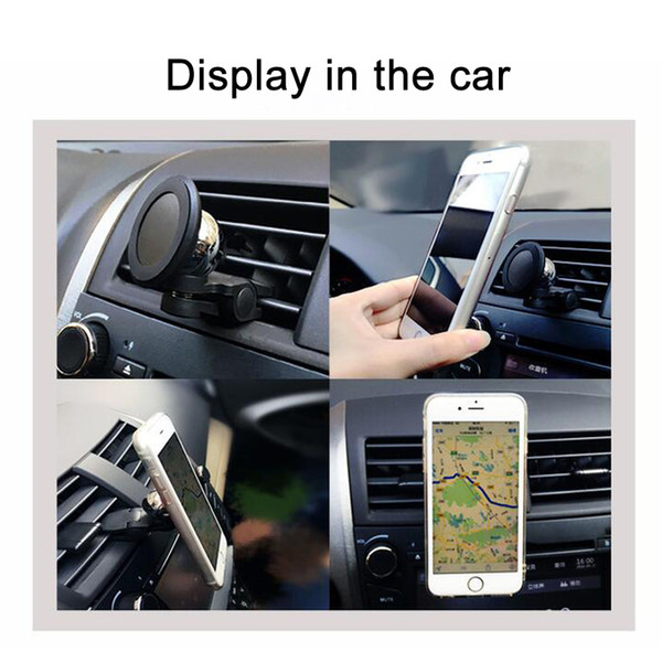 2017 Universal Car Air Outlet Magnet Mobile Phone Holder 360 Degree Rotate Navigation Air Conditioning Mouth Magnetic Phone Support