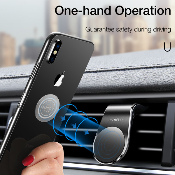 Magnetic Car Phone Holder for iPhone Samsung Xiaomi L-Type Car Air Vent Mobile Holder for Phone in Car Strong Magnet