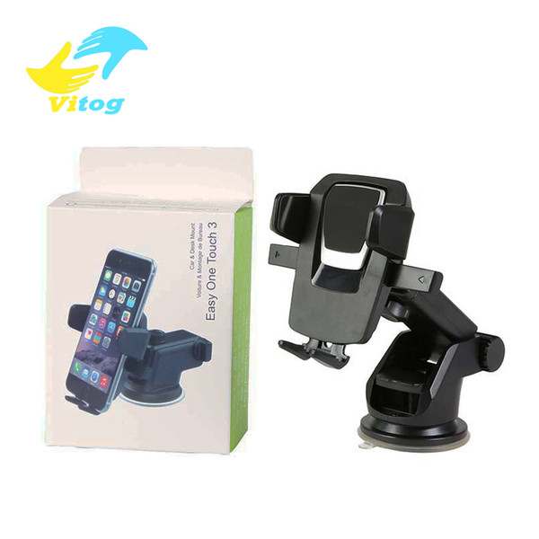 Vitog Car Phone Holder mount Suction phone Stand 360 adjustable Phone Holder For navigation For 6 7 X Samsung LG HTC with package