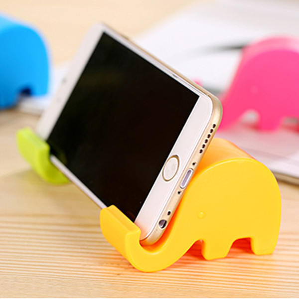 Color Universal Flexible Cell Phone holder Lazy Mobile Phone Stand Holders Stents Elephant Icon Clip Bracket For All Mobile Phone