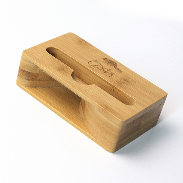 Blank Bamboo 3D Laser Engraving Logo Wooden Mobile Phone Holder Speaker Subwoofer Two-channel Stereo Wood Speaker For All Mobile Phone