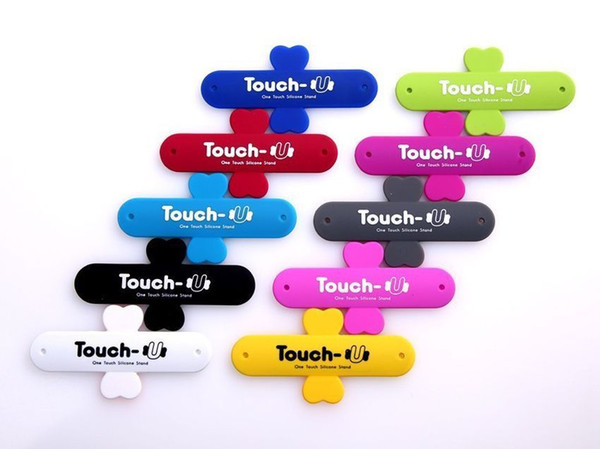 Mini Touch U One Touch C Silicone Stand Finger Rings Universal Portable Phone Holder For iPhone 6 5s 7 Samsung Tablet PC 1000pcs/lot