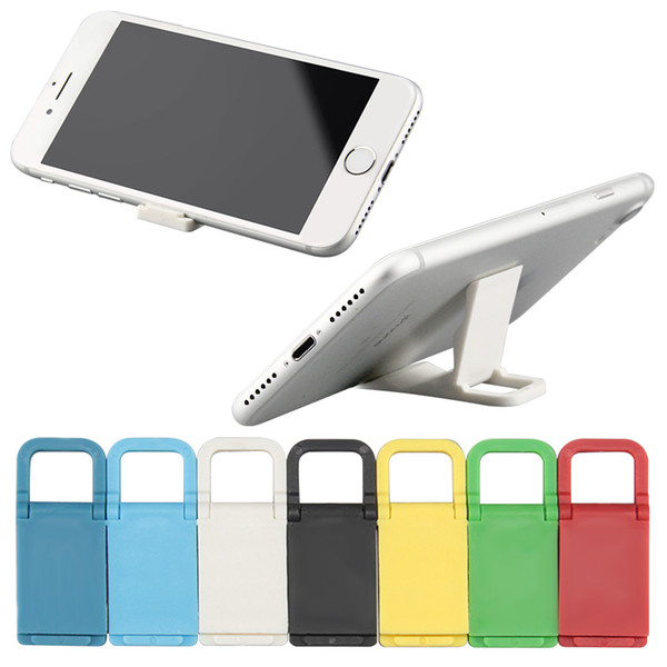 Hot sales Universal Folding stool style mobile phone holder Mini Desk Station Plastic Stand Holder For iPhone Samsung huawei 500pcs/lot