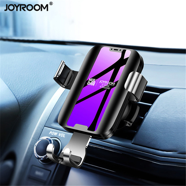 JOYROOM Air Vent Car Mount Holder Wireless Charger JR-ZS182 Auto-Clamping Car Phone Holder for iPhone Xr Xs Max